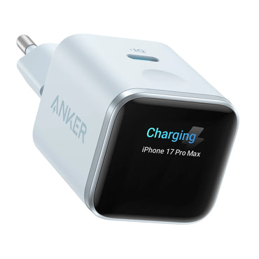 Stenski 45W polnilec Anker "Nano (A121DG31)" GaN, Smart Display, Care Mode - blue