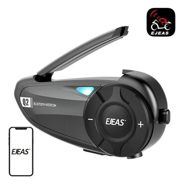Motoristični interkom EJEAS "Q2" Bluetooth 5.1 z zmanjšanjem šuma in 3D zvokom