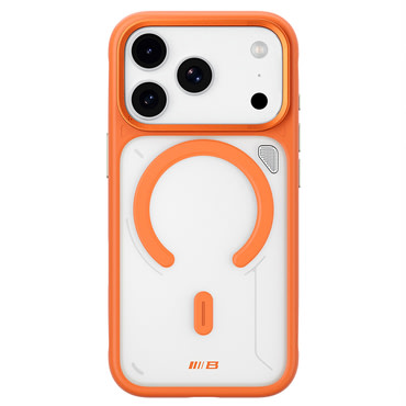 Ovitek Blueo "Frosted Heat Dissipation Stand MagSafe" za iPhone 17 Pro / 18 Pro - orange/clear