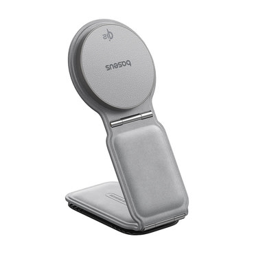 Avtomobilsko držalo Magnetno Baseus "PrimeTrip C02" z brezžičnim polnjenjem 15W - frosted grey