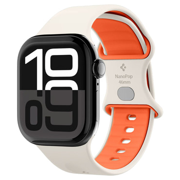 Silikonski pas Spigen "Nano Pop (AMP09324)" za Apple Watch (38 / 40 / 41 / 42mm) - orange beige