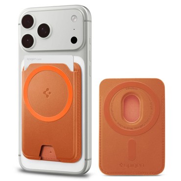 Magnetna denarnica Spigen "Valentinus Wallet MagFit Plus" za 3 kartice - metallic orange