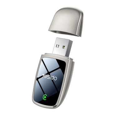 Brezžični CarPlay adapter Yesido "KM29" USB-C, Bluetooth V4.2, 1080p, Dual-Band Wi-Fi 5G/2.4G, OTA posodobitev - gray