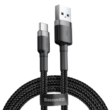 Polnilni in podatkovni USB-A v USB-C kabel Baseus "Cafule (CATKLF-CG1)" - 480Mbps - 2m - gray black