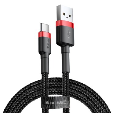 Polnilni in podatkovni USB-A v USB-C kabel Baseus "Cafule" - 480Mbps - 1m - black