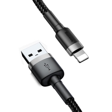 Polnilni in podatkovni USB-A v Lightning kabel Baseus "Cafule CALKLF-CG1" - 480Mbps - 2m - gray black