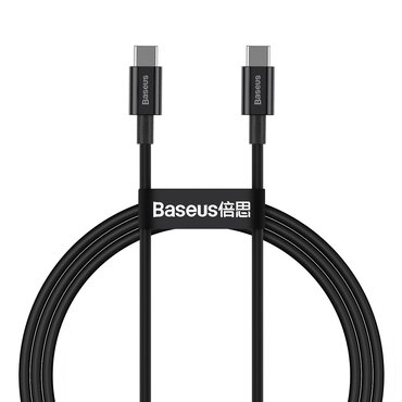 Polnilni in podatkovni 100W USB-C v USB-C kabel Baseus "Superior Series (CATYS-B01)" - 480Mbps - 1m - black