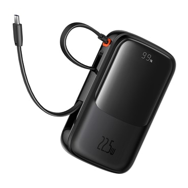 Power bank Baseus "Qpow Pro Plus" 10000mAh 22.5W z Lightning, 2x USB-C in USB - black