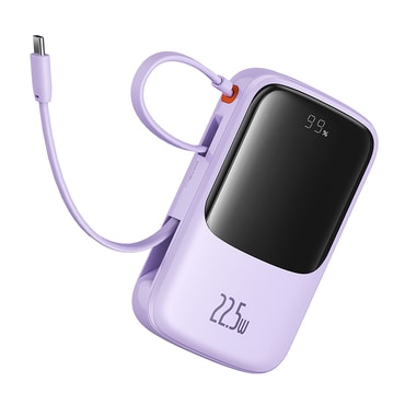 Power bank Baseus "Qpow Pro Plus" 10000mAh, 22.5W, z USB-C kablom - purple