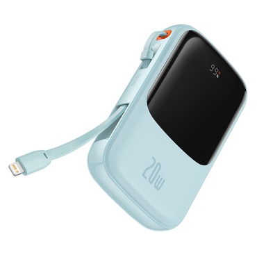 Power bank Baseus "Qpow Pro (PPQD030003)" 20000mAh 20W z USB-C in Lightning kablom - blue