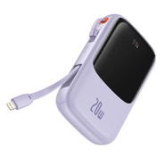 Power bank Baseus "Qpow Pro (PPQD030005)" 20000mAh 20W z USB-C in Lightning kablom - purple
