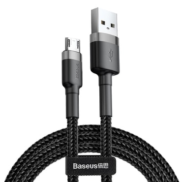 Polnilni in podatkovni USB-A v Micro USB kabel Baseus "Cafule Series Metal" - 2.4A - 480Mbps - 1m - black