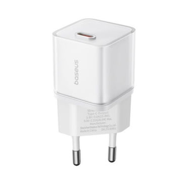Stenski 20W polnilec Baseus "GaN5S" USB-C - white