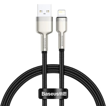 Polnilni in podatkovni USB-A v Lightning kabel Baseus "Cafule Series Metal" - 2.4A - 480Mbps - 1m - black