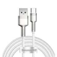 Polnilni in podatkovni 66W USB-A v USB-C kabel Baseus "Cafule Series Metal" - 480Mbps - 2m - white