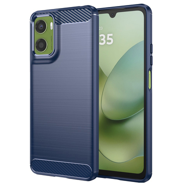 TPU gel ovitek "Brushed Carbon" za Motorola Moto G06 - moder
