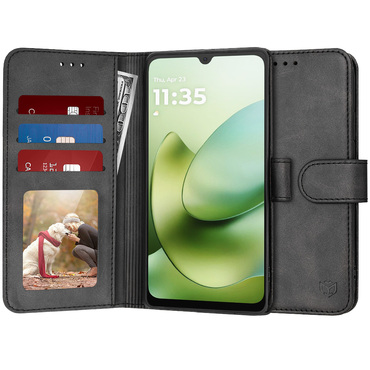 Etui Techsuit "Diary Book" za Motorola Moto G06 - črn