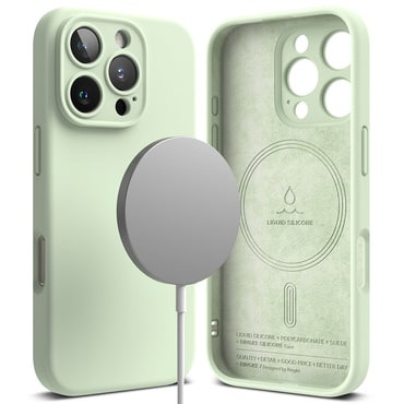 Ovitek Ringke "Silicone Magnetic" za iPhone 16 Pro - soft mint