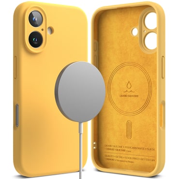 Ovitek Ringke "Silicone Magnetic" za iPhone 16 Plus - yellow