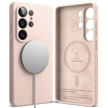 Ovitek Ringke "Silicone Magnetic" za Samsung Galaxy S26 Ultra - pink sand