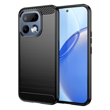 TPU gel ovitek "Brushed Carbon" za Realme 16 Pro 5G - black