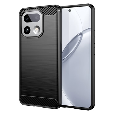 TPU gel ovitek "Brushed Carbon" za Realme 16 Pro Plus 5G - black