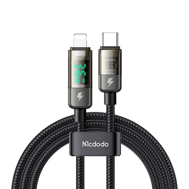 Polnilni in podatkovni 36W USB-C v Lightning kabel Mcdodo "CA-3600" - digitalni prikazovalnik - samodejni izklop - 1.2m - black