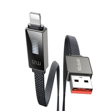 Polnilni in podatkovni 36W USB-A v Lightning kabel Mcdodo "Rythm Series CA-4970" - LED prikazovalnik - 480Mbps - 1.2m - black