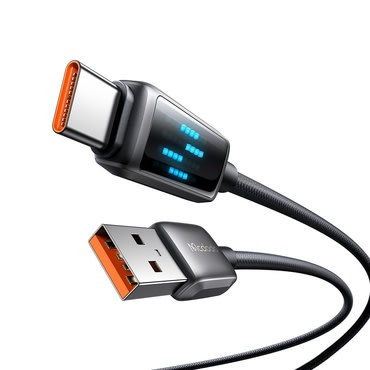 Polnilni in podatkovni 100W USB-C v USB-A kabel Mcdodo "CA-2350" - 6A - LED prikazovalnik - 1.2m - black