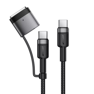 Polnilni in podatkovni 240W USB-C v USB-C kabel Acefast "C22-05" MagSafe 3 adapter, 5A, 1.2m - black