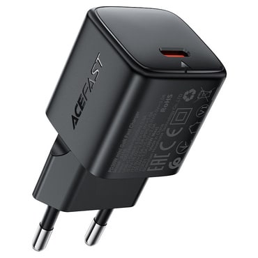 Stenski 30W polnilec Acefast "A118" GaN, USB-C - black
