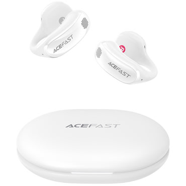 Bluetooth slušalke Acefast "Aceclip Pro" BT 5.4 z dvema mikrofonom za odpravljanje hrupa, 400mAh, IP55 - white