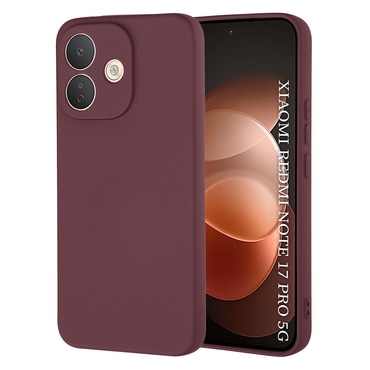 Silikonski ovitek Techsuit SoftFlex za Xiaomi Redmi Note 17 Pro 5G - plum red