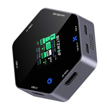 USB Hub postaja Blitzwolf "BW-TH16" 8v1 USB-C - 100W, LCD Smart Display