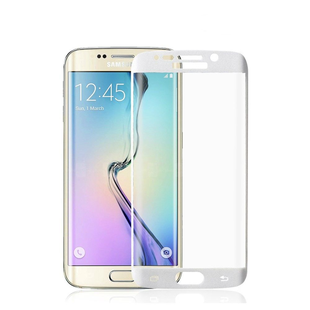 Full body zaščitno steklo Amorus za Samsung Galaxy S6 Edge - belo