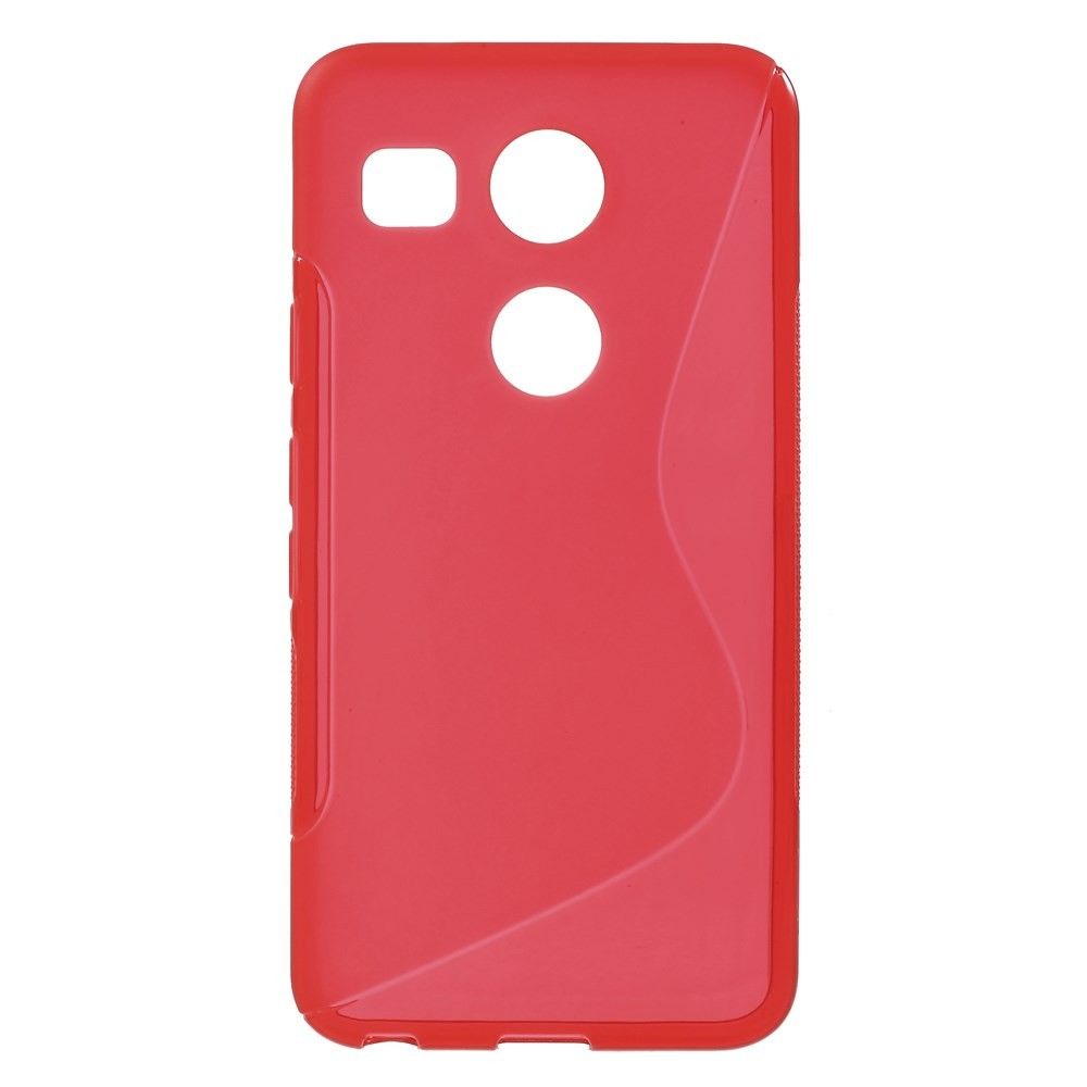 TPU gel ovitek "S-Line" za LG Nexus 5X - rdeč