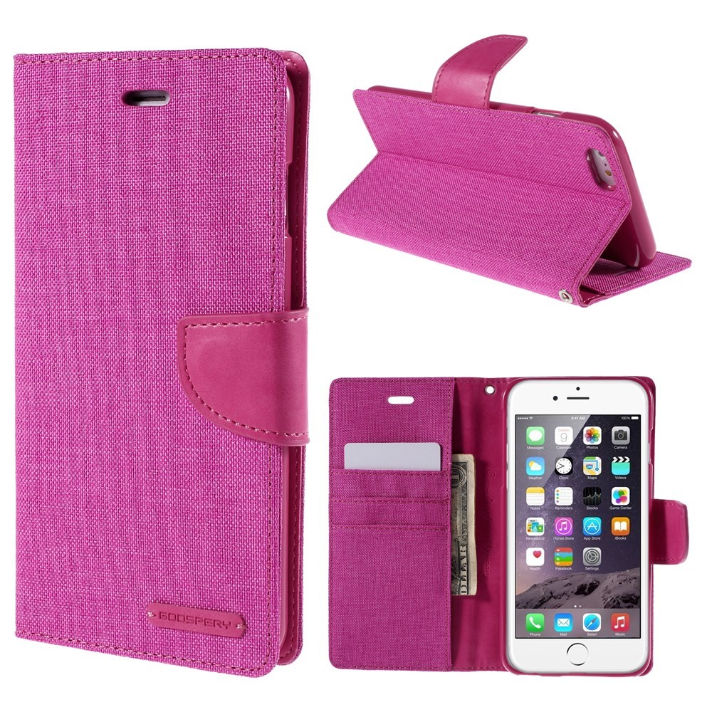 Etui Goospery Canvas Diary za iPhone 6 Plus / 6S Plus - roza
