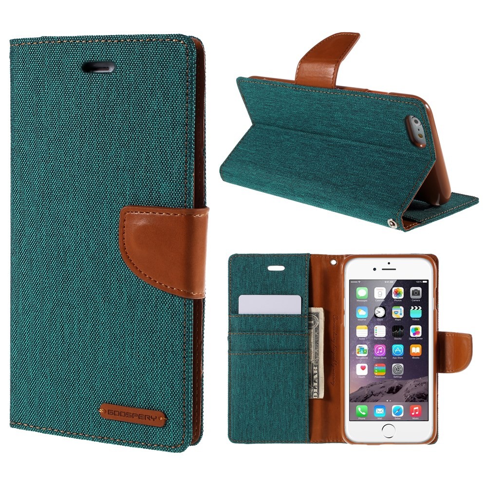 Etui Goospery Canvas Diary za iPhone 6 Plus / 6S Plus - zelen