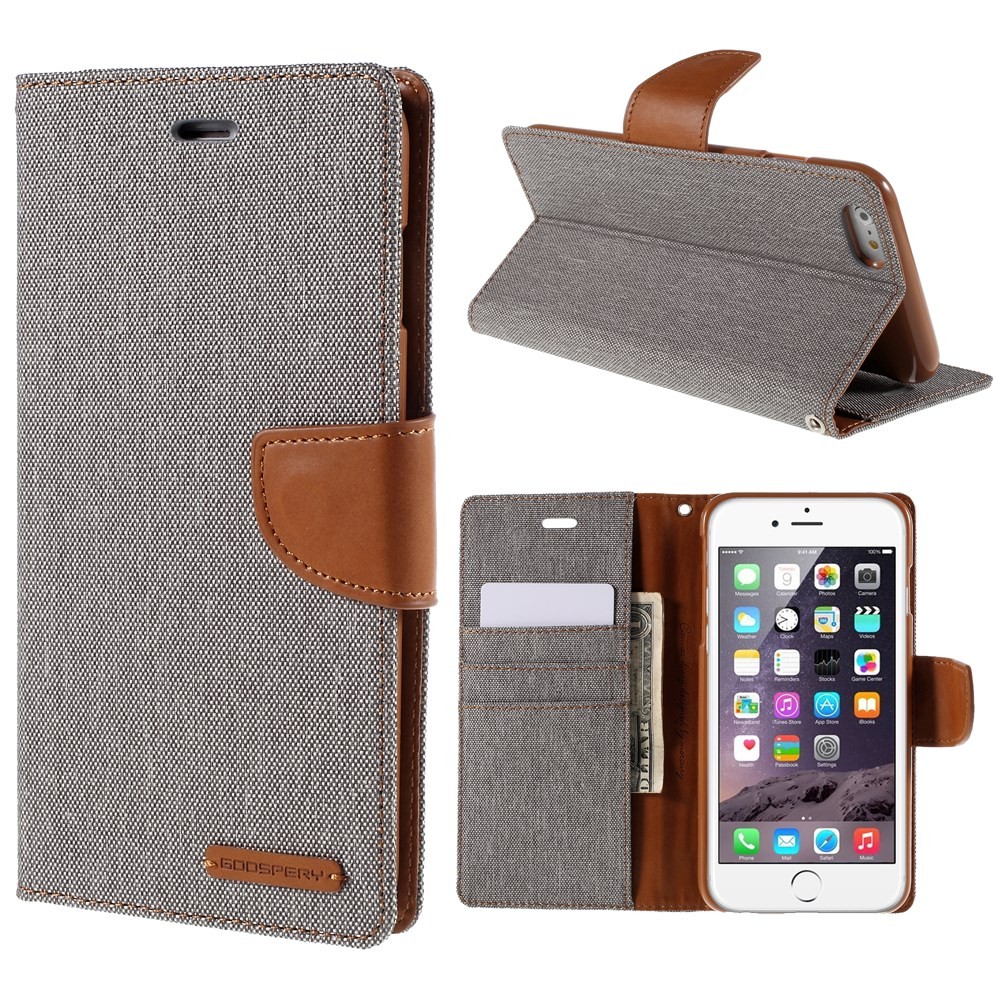 Etui Goospery Canvas Diary za iPhone 6 Plus / 6S Plus - siv