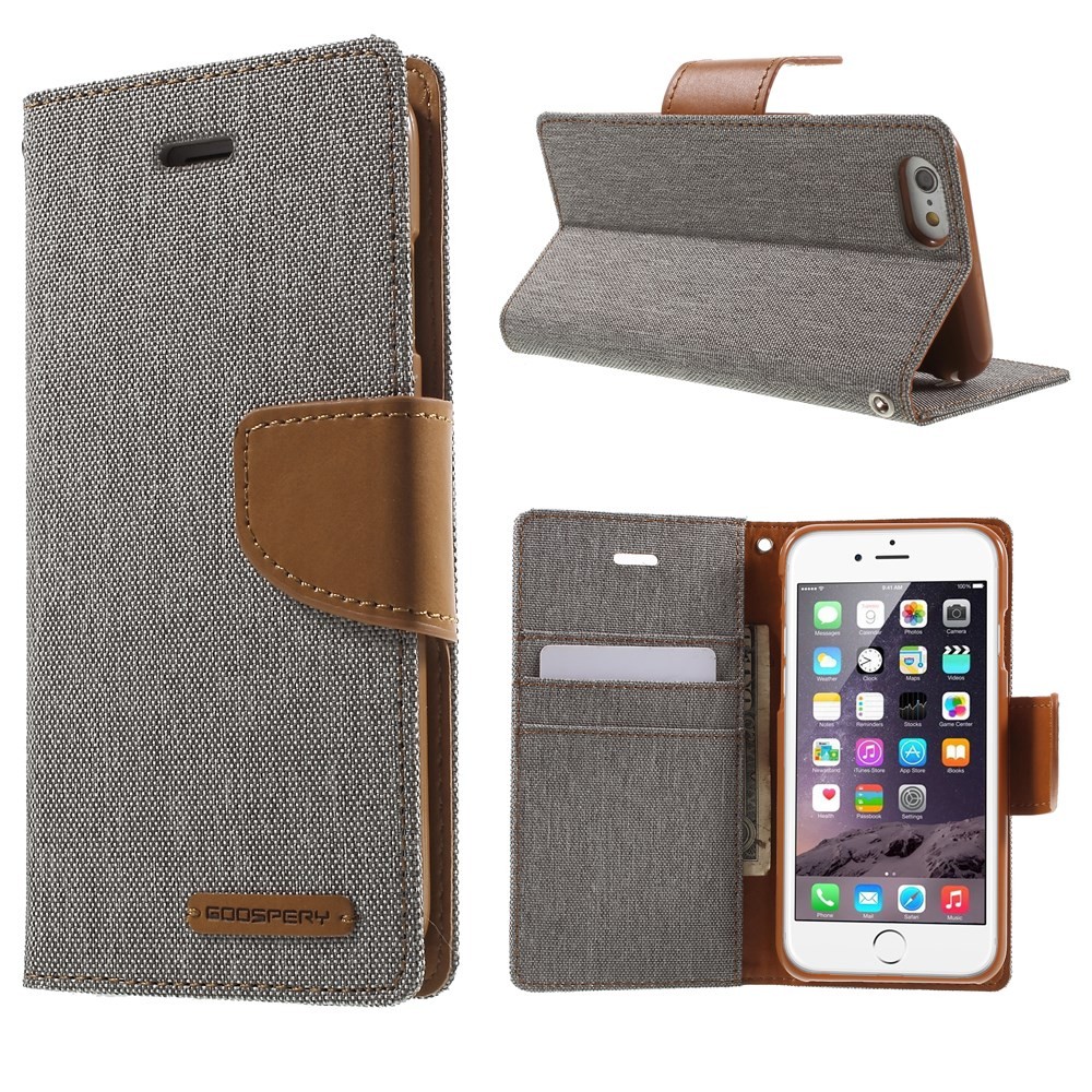 Etui Goospery Canvas Diary za iPhone 6 / 6S - siv