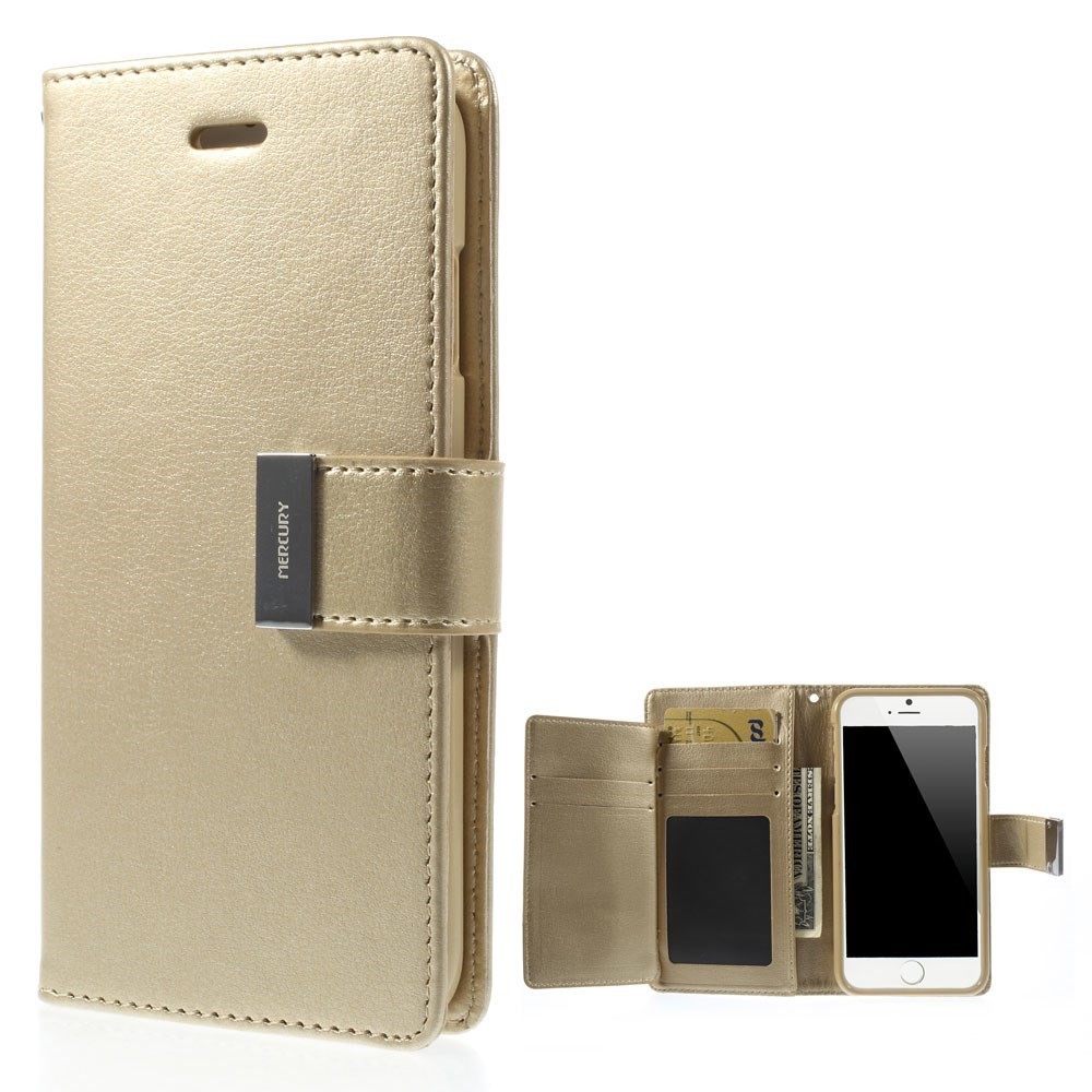 Eleganten etui Goospery Rich Diary za iPhone 6 / 6S - zlate barve