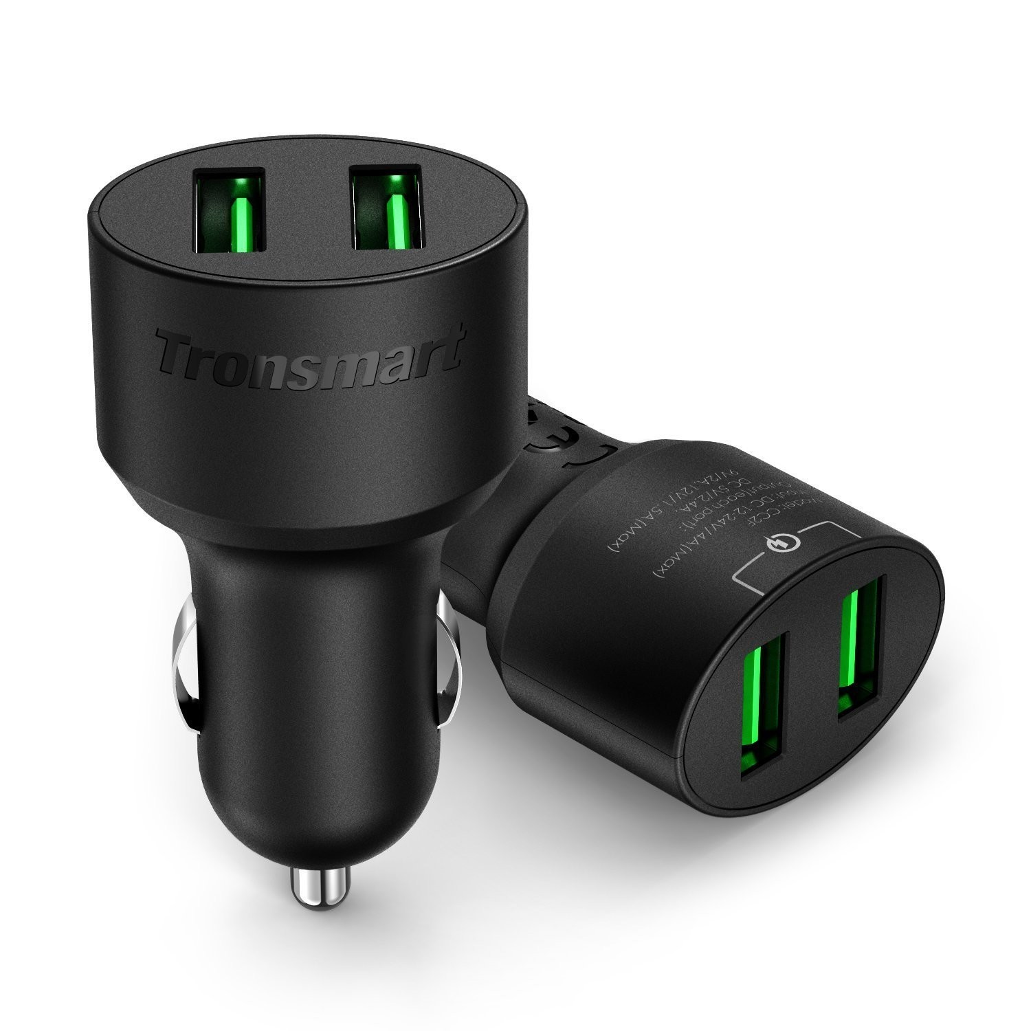 Premium 2-Port avtopolnilec Tronsmart Quick Charge 3.0 za polnjenje 2 naprav hkrati