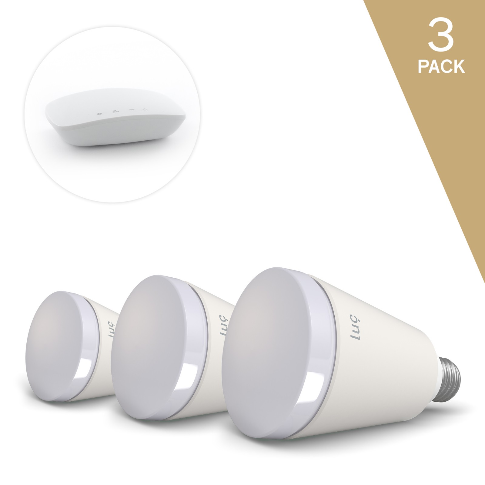 Luc Evolver Pack - 3 x pametna žarnica in bridge