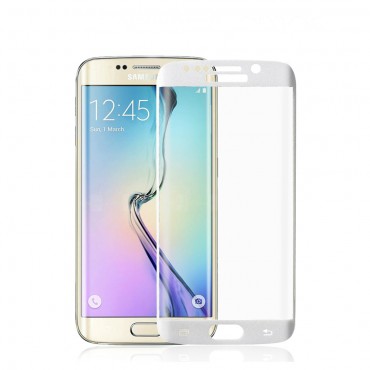 Full body zaščitno steklo Amorus za Samsung Galaxy S6 Edge+ - belo