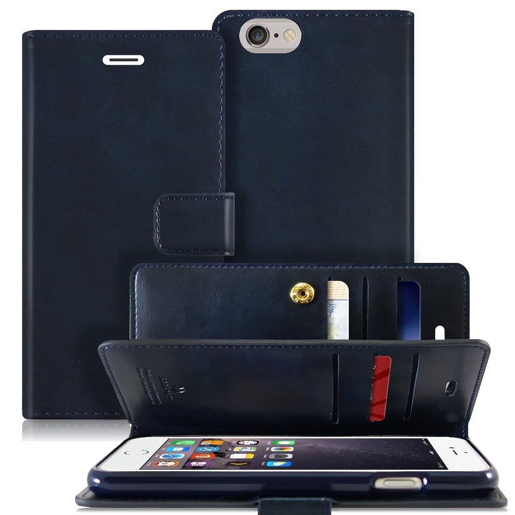 Etui Goospery Mansoor Diary za iPhone 6 Plus / 6S Plus - temno moder