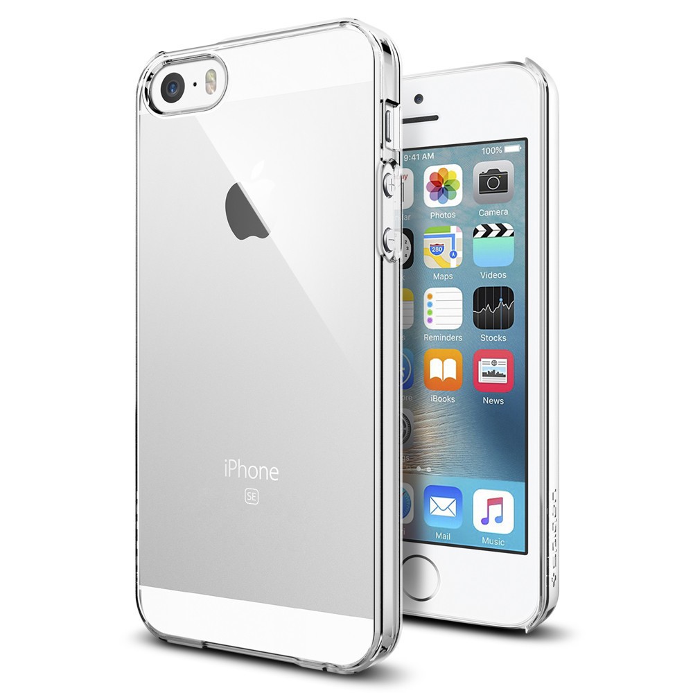 Ovitek Spigen "Thin Fit" za iPhone SE / 5 / 5S - crystal clear