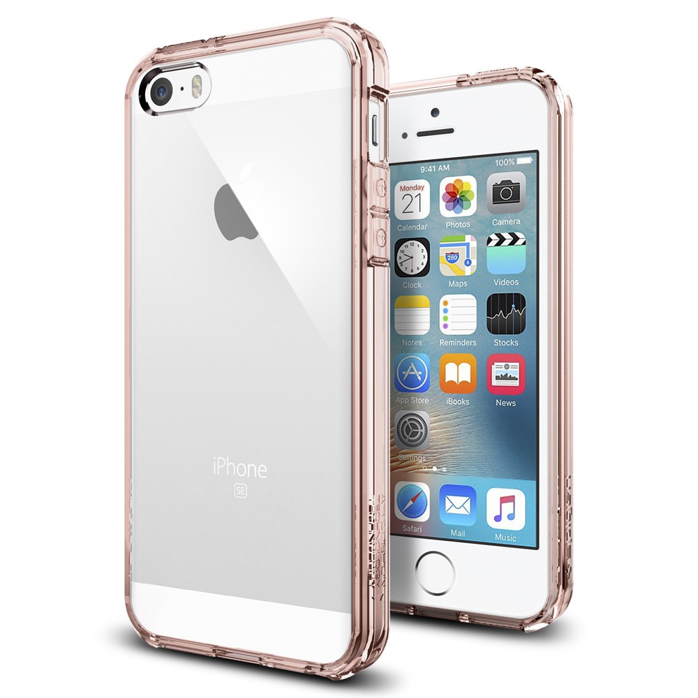 Ovitek Spigen "Ultra Hybrid" za iPhone SE / 5 / 5S - rose crystal