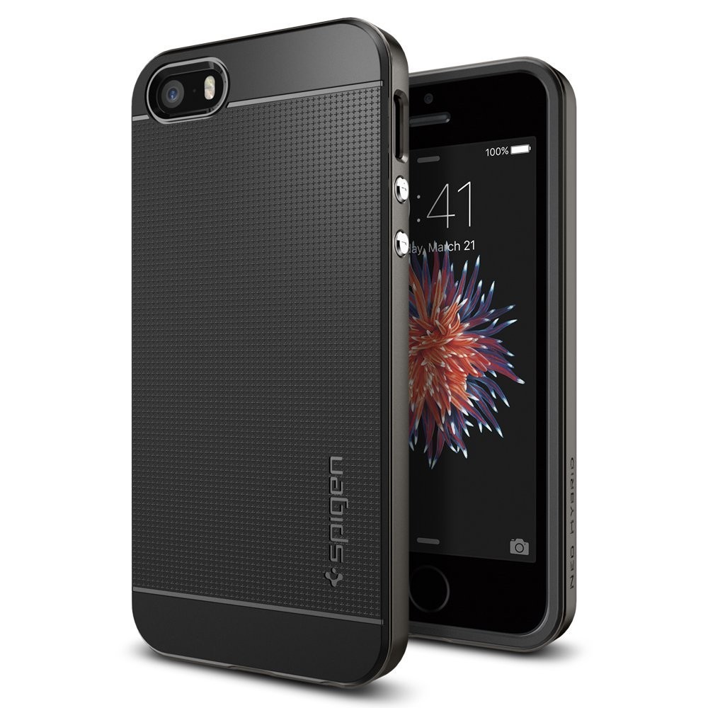 Ovitek Spigen "Neo Hybrid" za iPhone SE / 5 / 5S - gunmetal