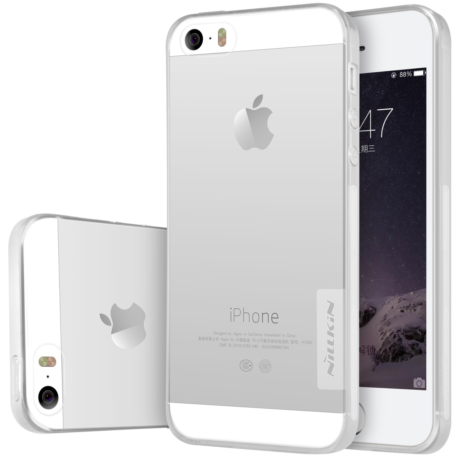 Premium tanek ovitek "Nature" za iPhone SE / 5 / 5S - prozoren