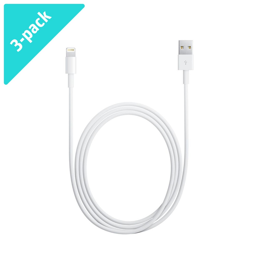 3-Pack originalnih lightning USB podatkovnih kablov (BULK) za iPhone in iPad